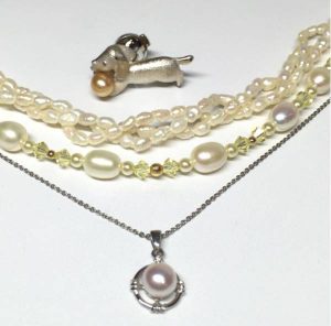 パールネックレス＆ブローチ